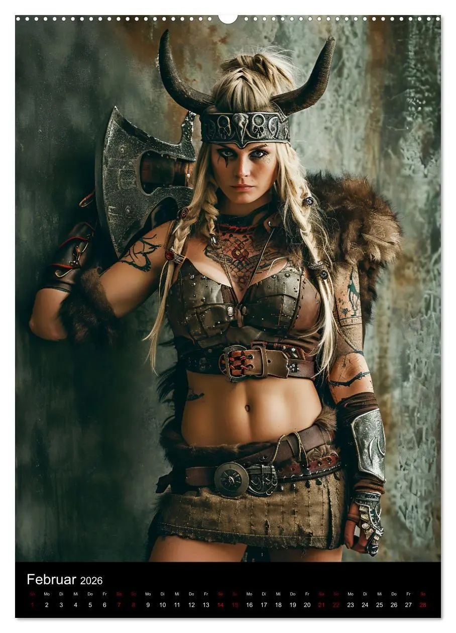 Bild: 9783516286557 | Wikinger - Stolze Walküren in Kampfbereitschaft (Wandkalender 2026...