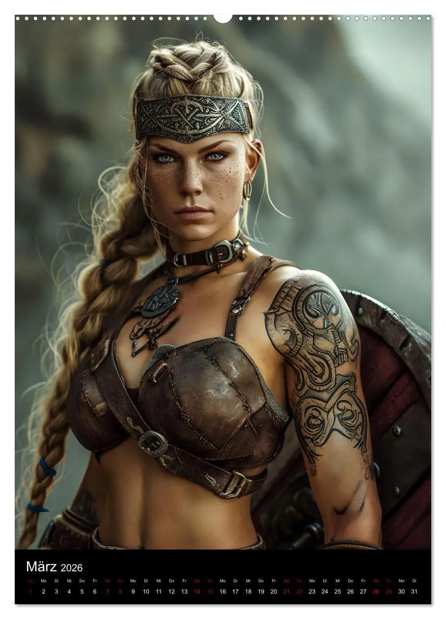 Bild: 9783516286557 | Wikinger - Stolze Walküren in Kampfbereitschaft (Wandkalender 2026...