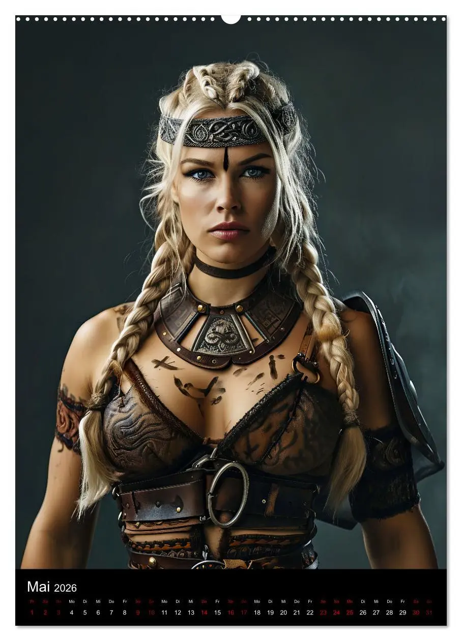 Bild: 9783516286557 | Wikinger - Stolze Walküren in Kampfbereitschaft (Wandkalender 2026...