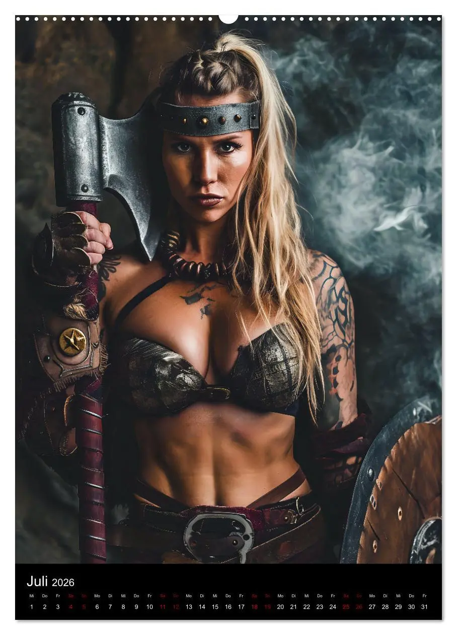 Bild: 9783516286557 | Wikinger - Stolze Walküren in Kampfbereitschaft (Wandkalender 2026...