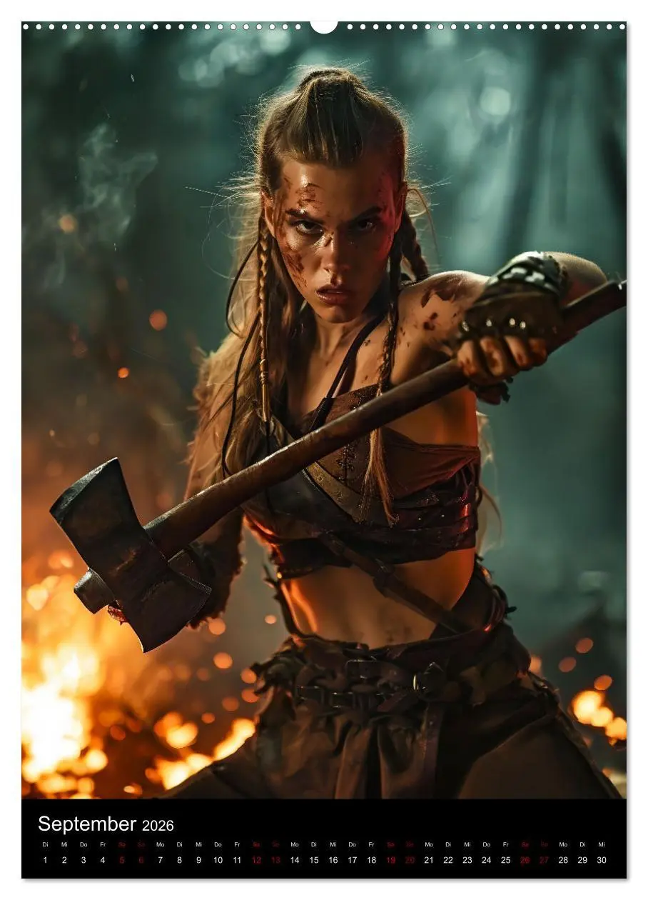 Bild: 9783516286557 | Wikinger - Stolze Walküren in Kampfbereitschaft (Wandkalender 2026...