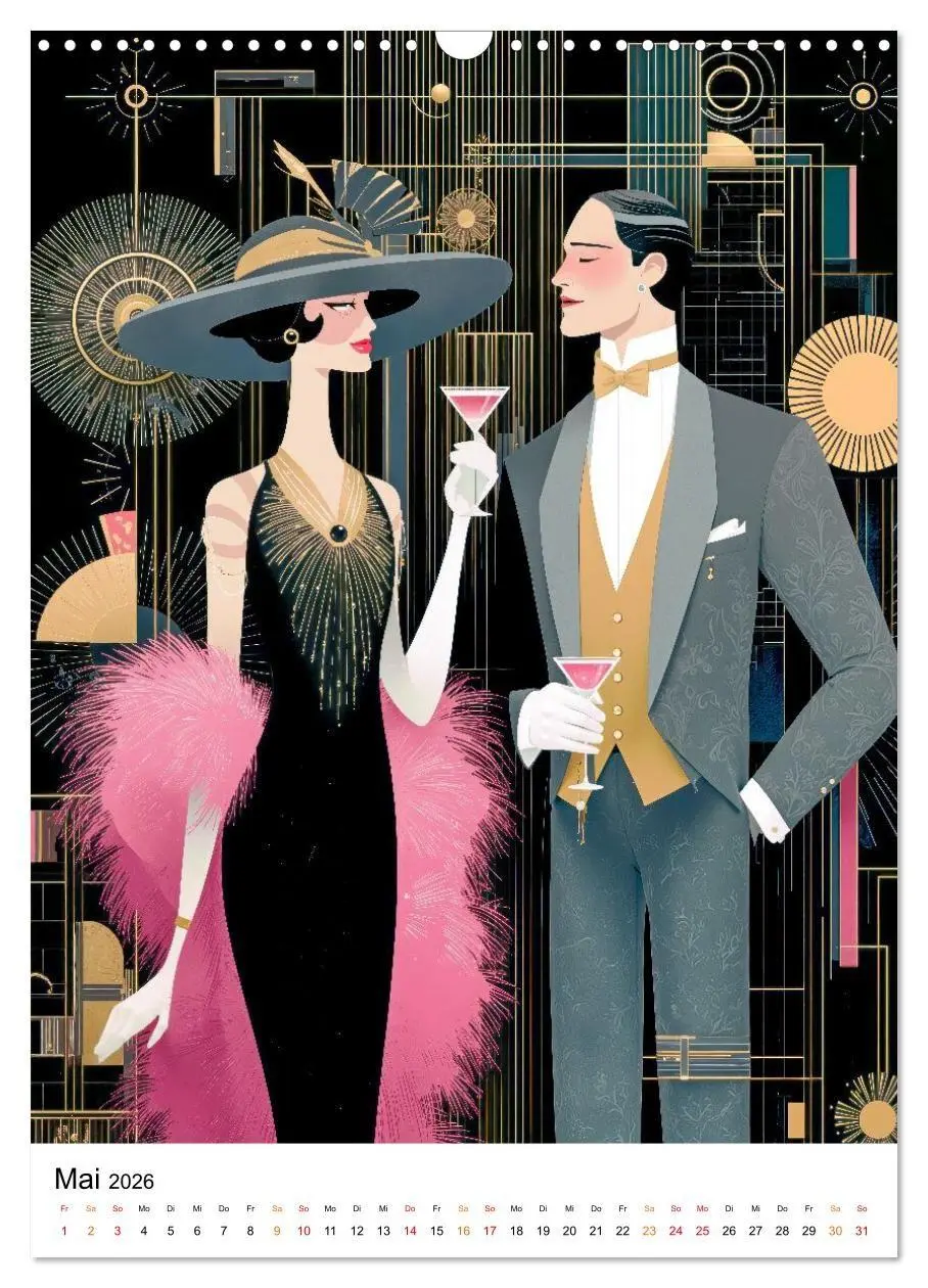 Bild: 9783516736557 | Art Deco - Glamour, Geometrie und Goldstaub (Wandkalender 2026 DIN...