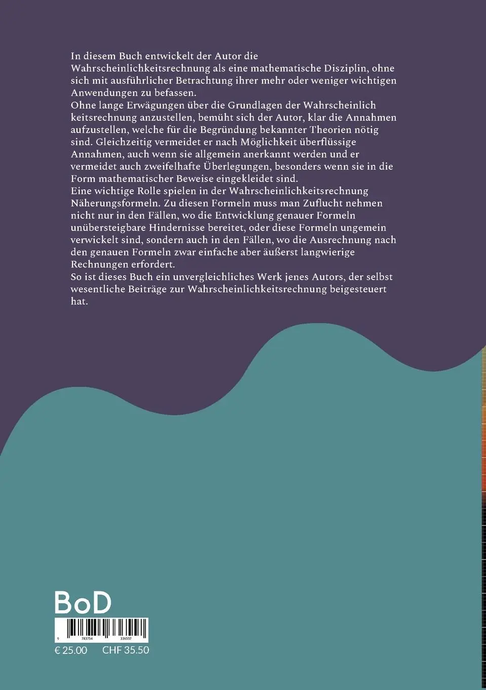 Rückseite: 9783754336557 | Wahrscheinlichkeitsrechnung | A. A. Markoff | Taschenbuch | Paperback