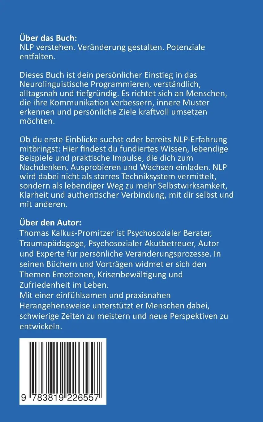 Rückseite: 9783819226557 | NLP | Thomas Kalkus-Promitzer | Taschenbuch | 294 S. | Deutsch | 2025