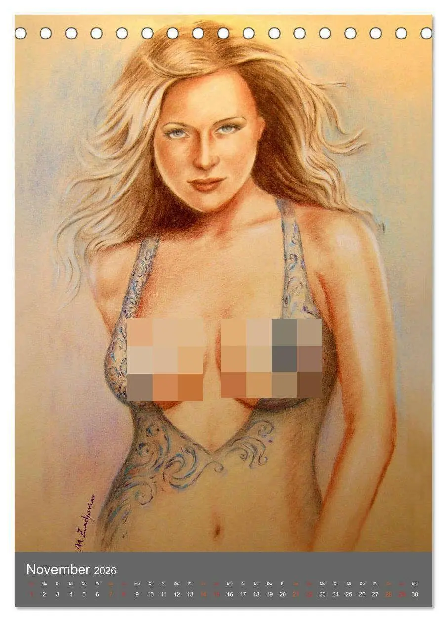 Bild: 9783516416657 | Erotische Gemälde und Zeichnungen (Tischkalender 2026 DIN A5 hoch),...