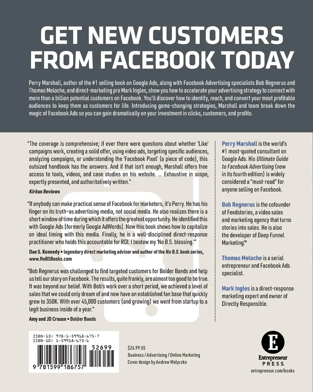 Rückseite: 9781599186757 | Ultimate Guide to Facebook Advertising | Perry Marshall (u. a.) | Buch