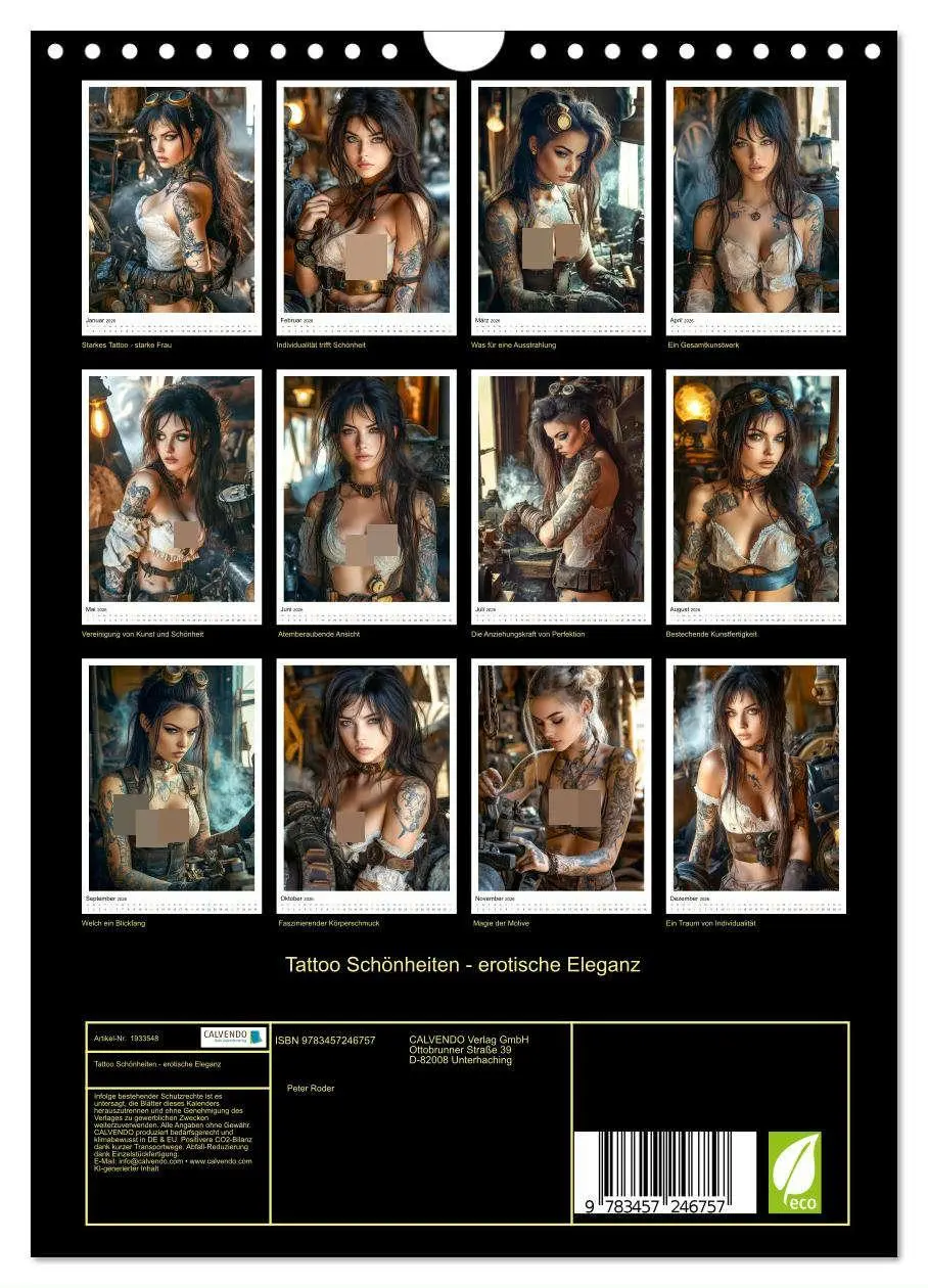 Bild: 9783457246757 | Tattoo Schönheiten - erotische Eleganz (Wandkalender 2026 DIN A4...