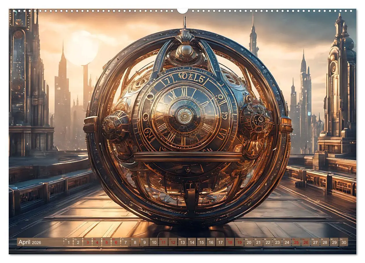 Bild: 9783457486757 | Steampunk Maschinenwelt (Wandkalender 2026 DIN A2 quer), CALVENDO...
