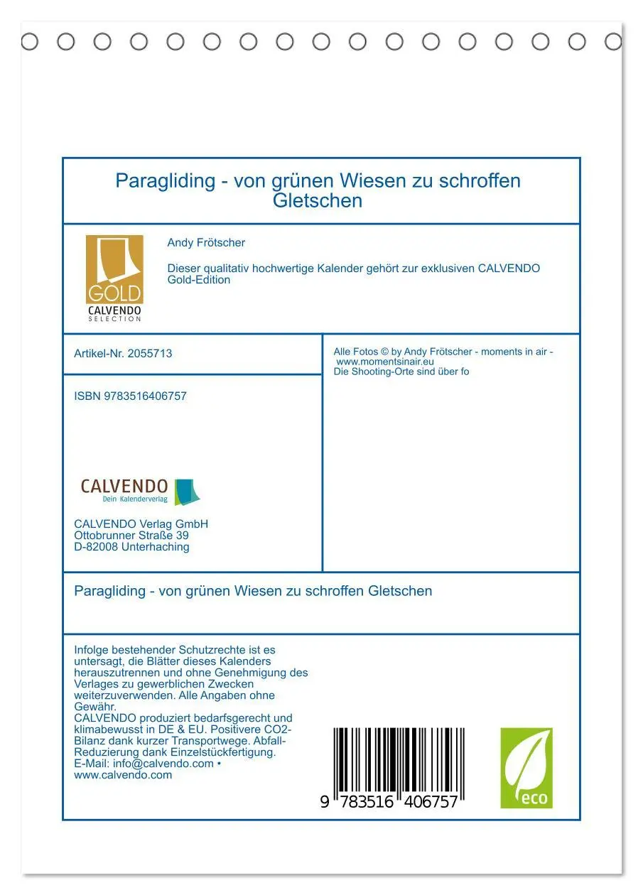 Bild: 9783516406757 | Paragliding - von grünen Wiesen zu schroffen Gletschen...