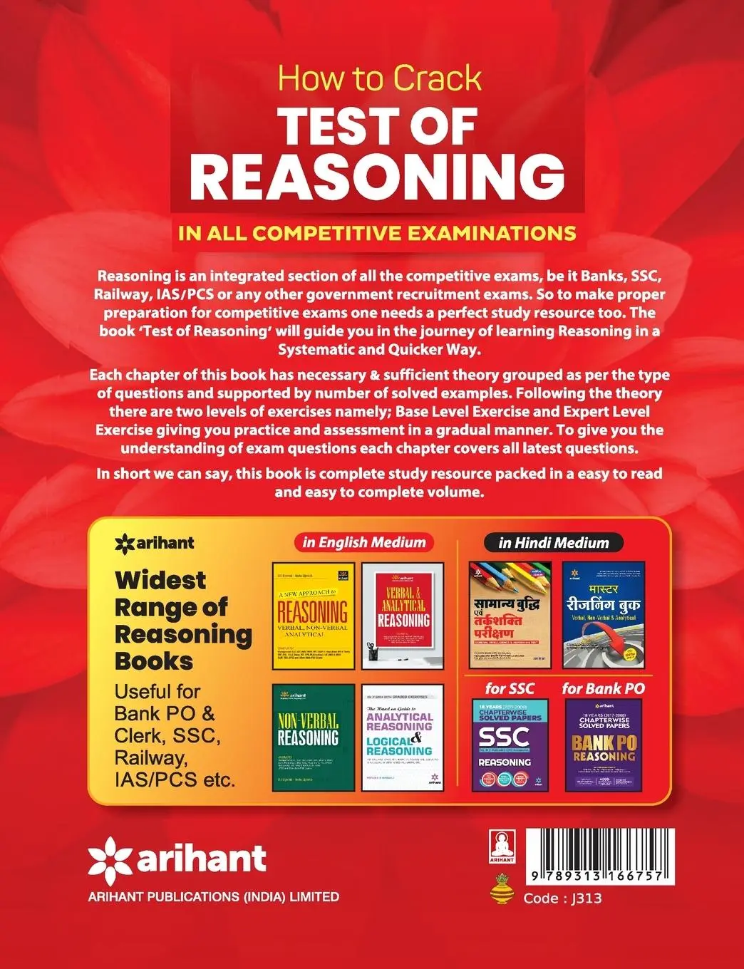 Rückseite: 9789313166757 | How to Crack Test of Reasoning | Jaikishan (u. a.) | Taschenbuch
