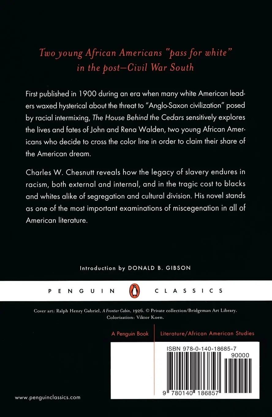 Rückseite: 9780140186857 | The House Behind the Cedars | Charles W. Chesnutt | Taschenbuch | 1993