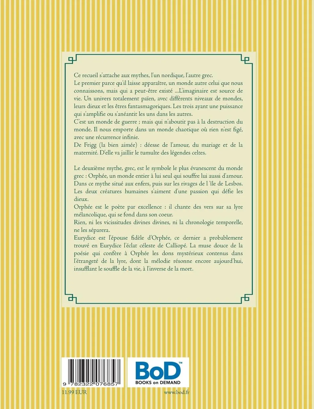 Rückseite: 9782322076857 | Création du Monde dans la Mythologie Nordique et Mythe du Poète :...