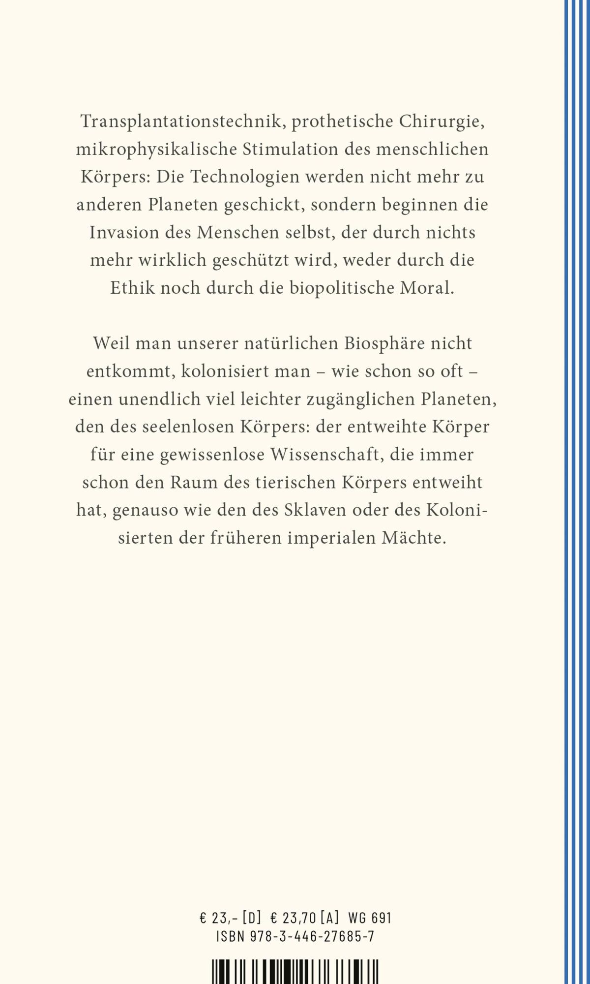 Bild: 9783446276857 | Die Eroberung des Körpers | Vom Übermenschen zum überreizten Menschen