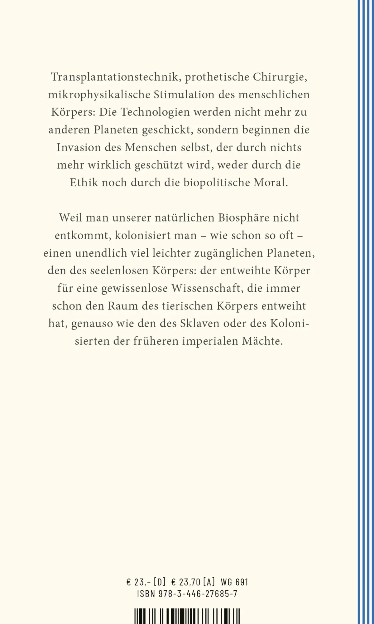 Bild: 9783446276857 | Die Eroberung des Körpers | Vom Übermenschen zum überreizten Menschen