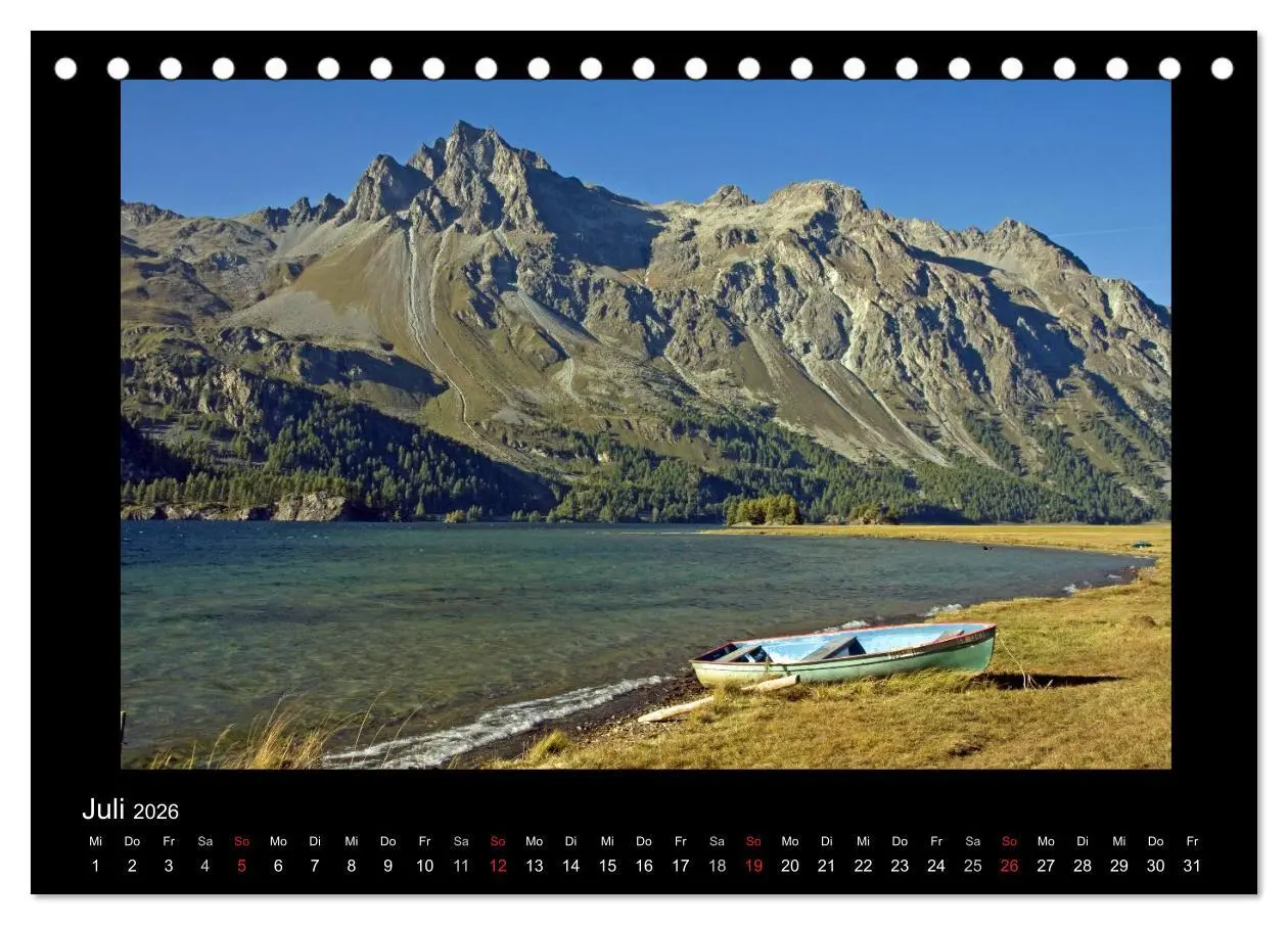 Bild: 9783516016857 | Oberengadin (Tischkalender 2026 DIN A5 quer), CALVENDO Monatskalender
