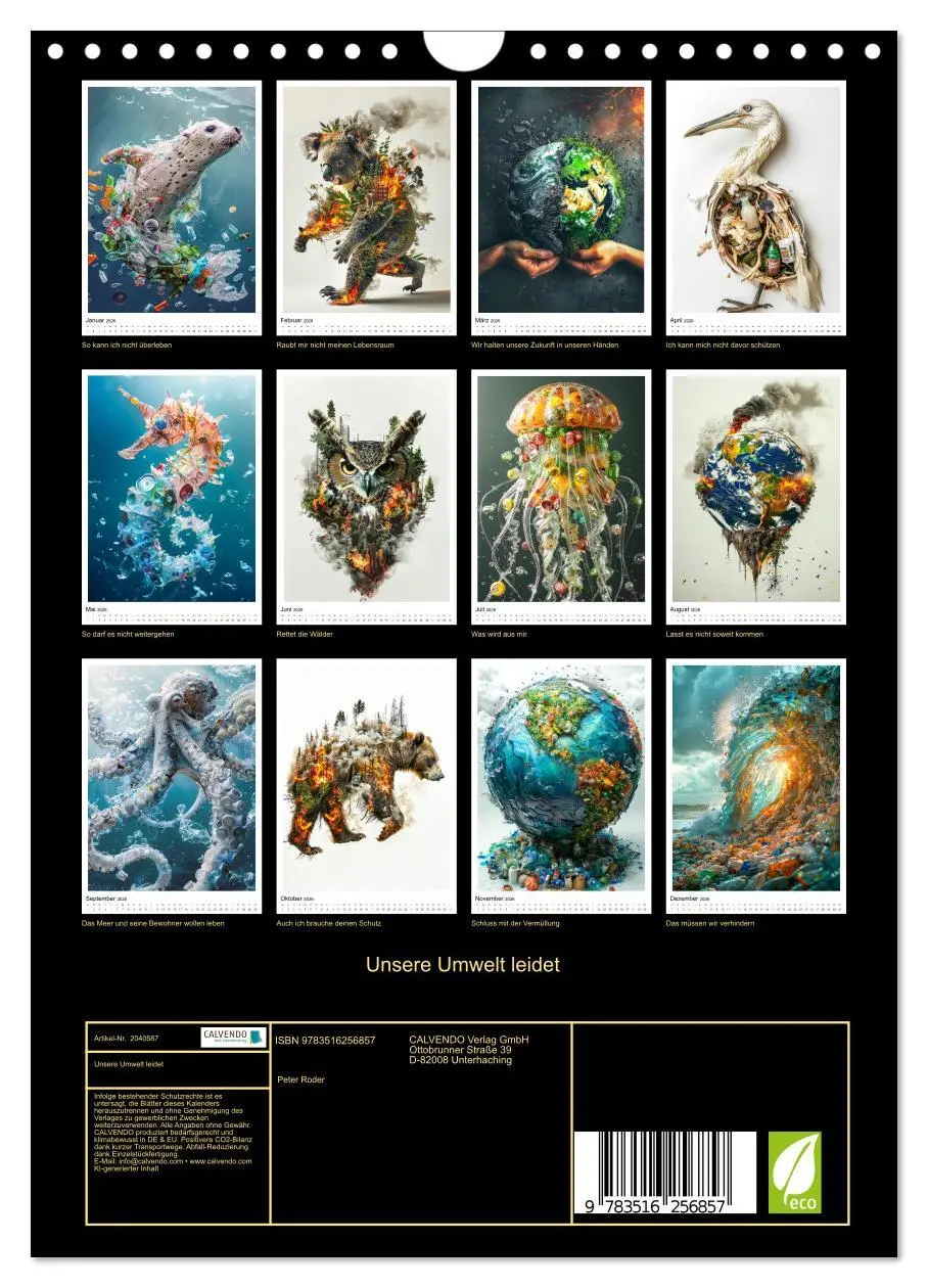 Bild: 9783516256857 | Unsere Umwelt leidet (Wandkalender 2026 DIN A4 hoch), CALVENDO...