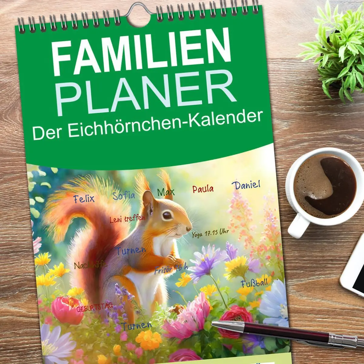Bild: 9783516496857 | Familienplaner 2026 - Der Eichhörnchen-Kalender mit 5 Spalten...