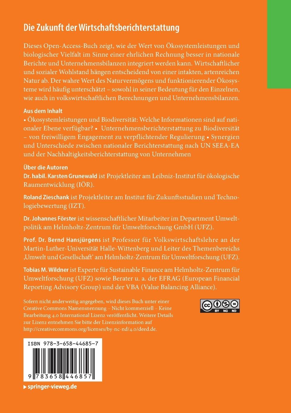 Rückseite: 9783658446857 | Die Zukunft der Wirtschaftsberichterstattung | Grunewald (u. a.) | xii