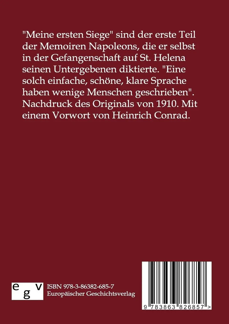 Rückseite: 9783863826857 | Meine ersten Siege | Bände 1-2 | Napoleon | Taschenbuch | Paperback