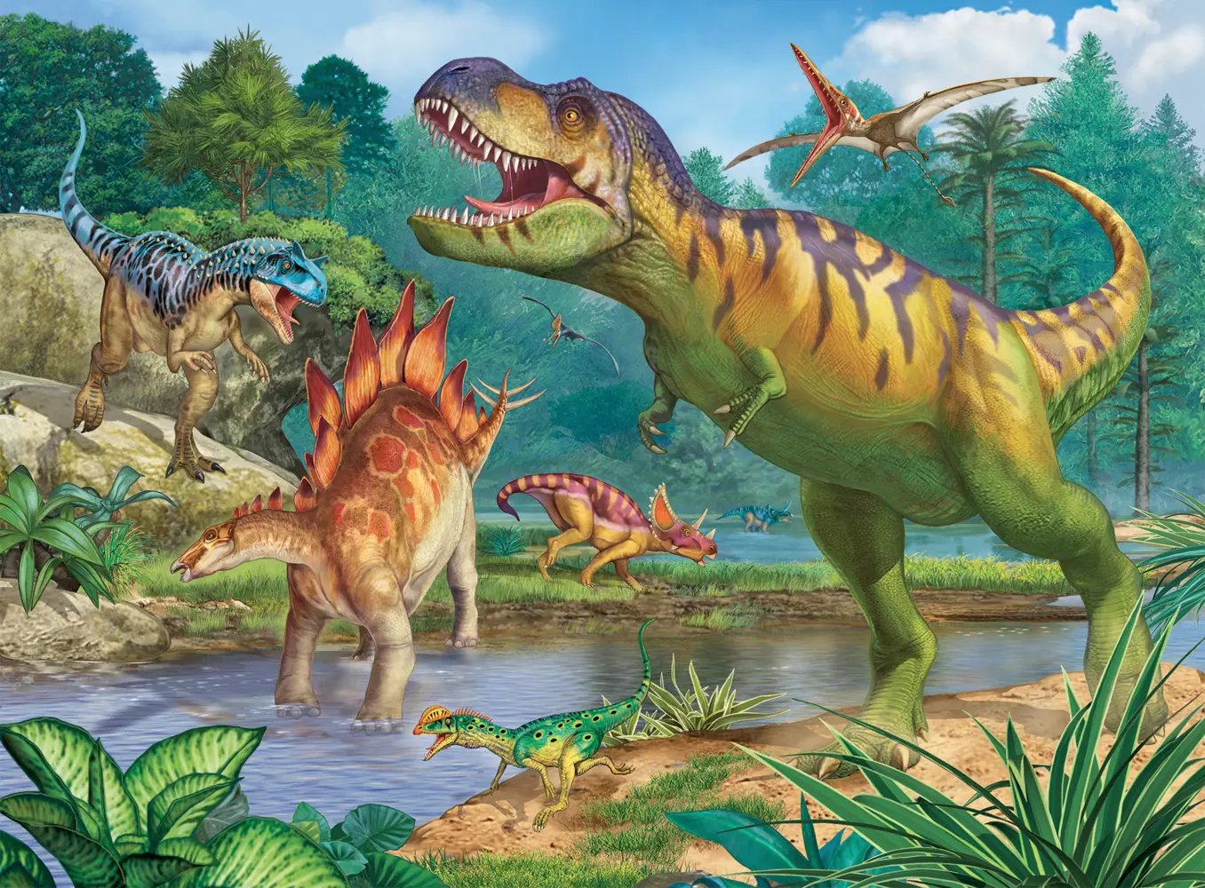 Bild: 4005556136957 | Kinderpuzzle 100 XXL Teile - Welt der Dinosaurier | Spiel | 13695