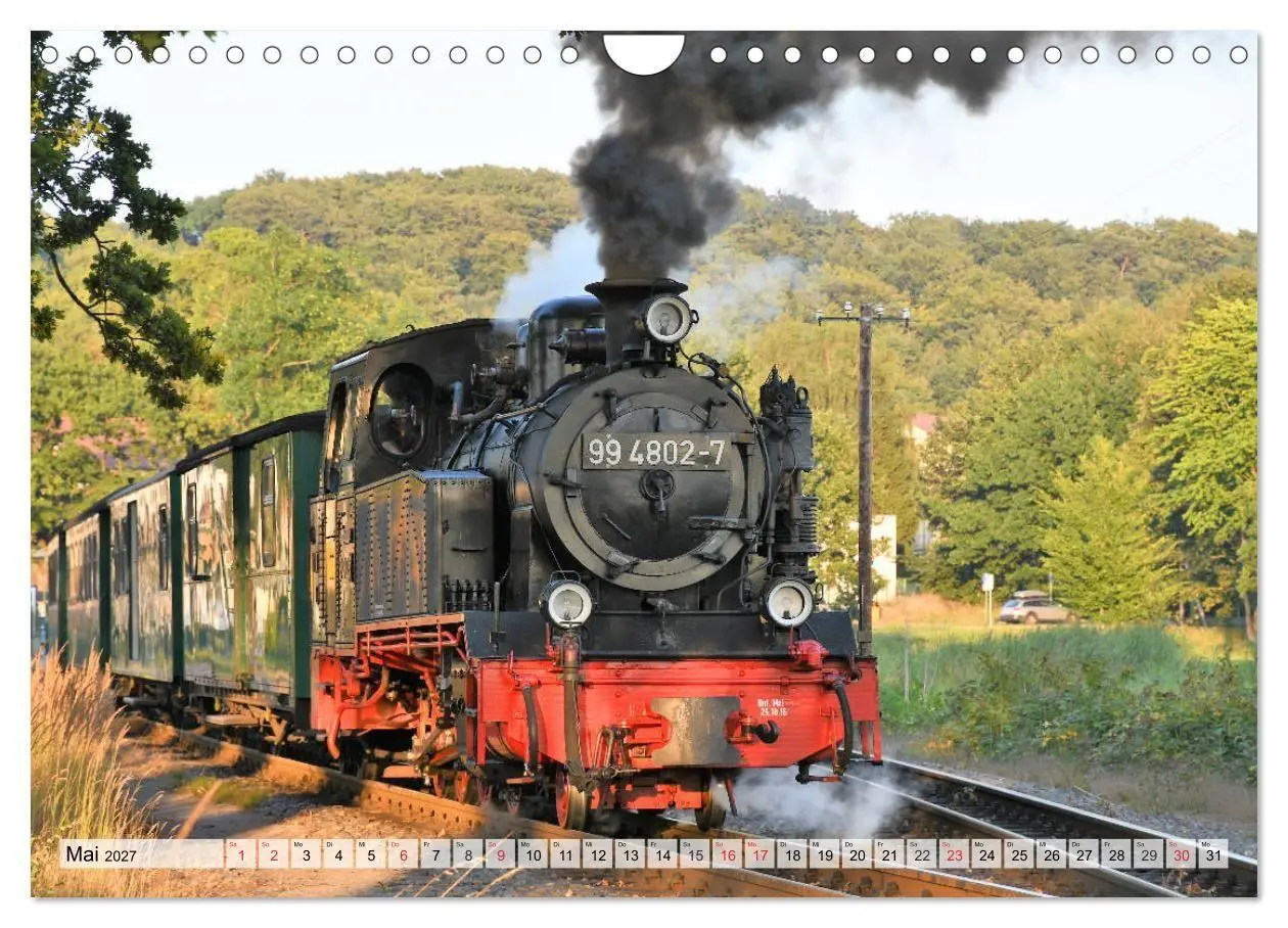 Bild: 9783569716957 | Mit Dampf über die Insel Rügen (Wandkalender 2027 DIN A4 quer),...