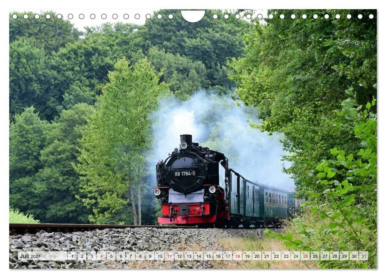 Bild: 9783569716957 | Mit Dampf über die Insel Rügen (Wandkalender 2027 DIN A4 quer),...