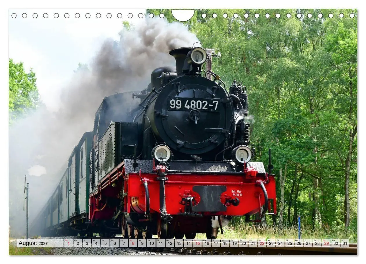 Bild: 9783569716957 | Mit Dampf über die Insel Rügen (Wandkalender 2027 DIN A4 quer),...