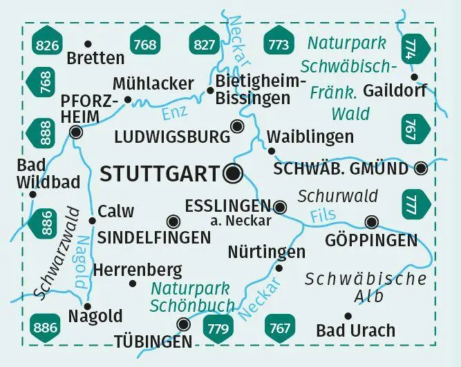 Bild: 9783991216957 | KOMPASS Wanderkarten-Set 780 Stuttgart und Umgebung (2 Karten)...