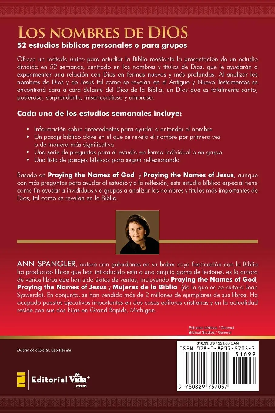 Rückseite: 9780829757057 | Los Nombres de Dios | 52 Estudios B¿¿blicos Personales O Para Grupos
