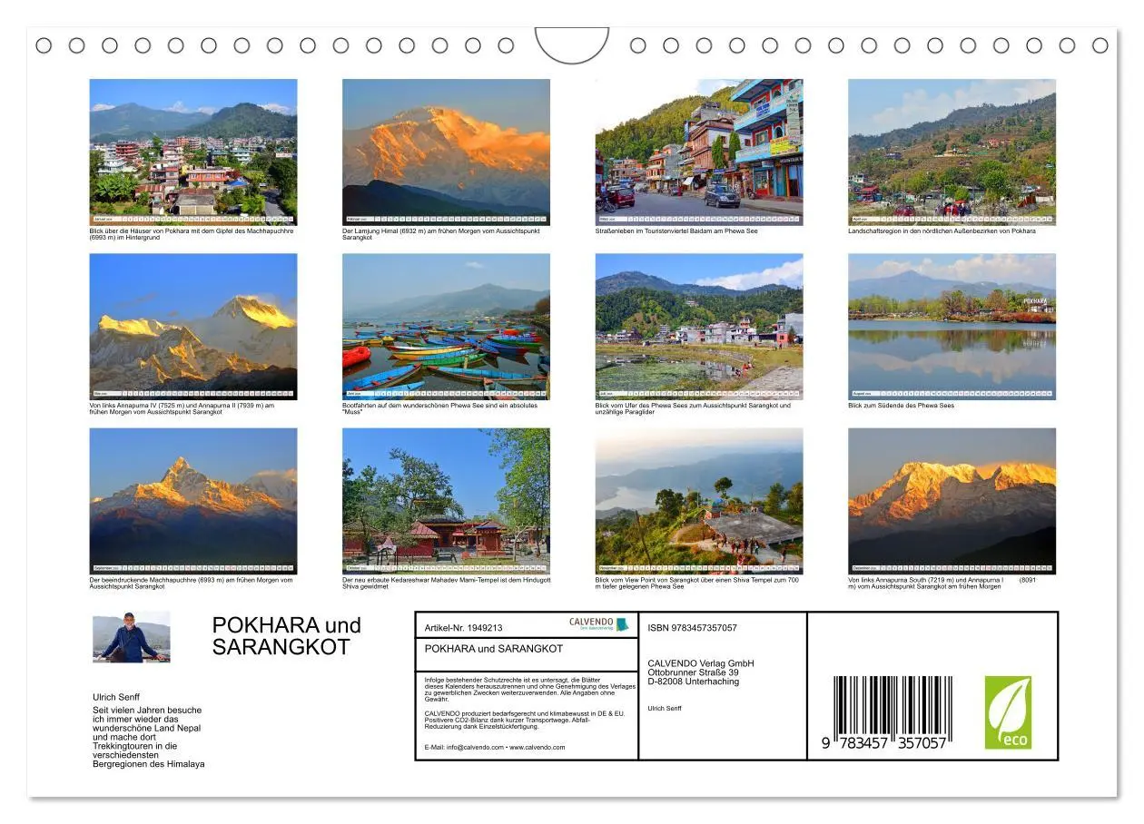 Bild: 9783457357057 | POKHARA und SARANGKOT (Wandkalender 2026 DIN A4 quer), CALVENDO...