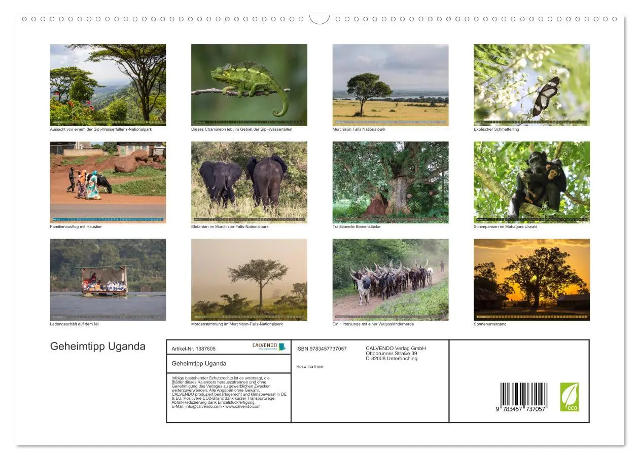 Bild: 9783457737057 | Geheimtipp Uganda (hochwertiger Premium Wandkalender 2026 DIN A2...