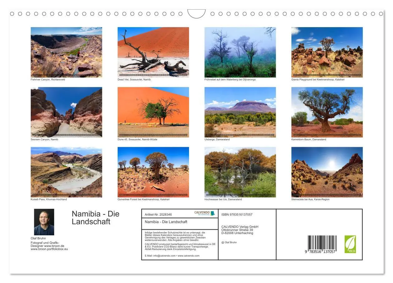 Bild: 9783516137057 | Namibia - Die Landschaft (Wandkalender 2026 DIN A3 quer), CALVENDO...