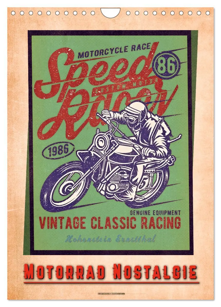 Cover: 9783516377057 | Motorrad Nostalgie (Wandkalender 2026 DIN A4 hoch), CALVENDO...
