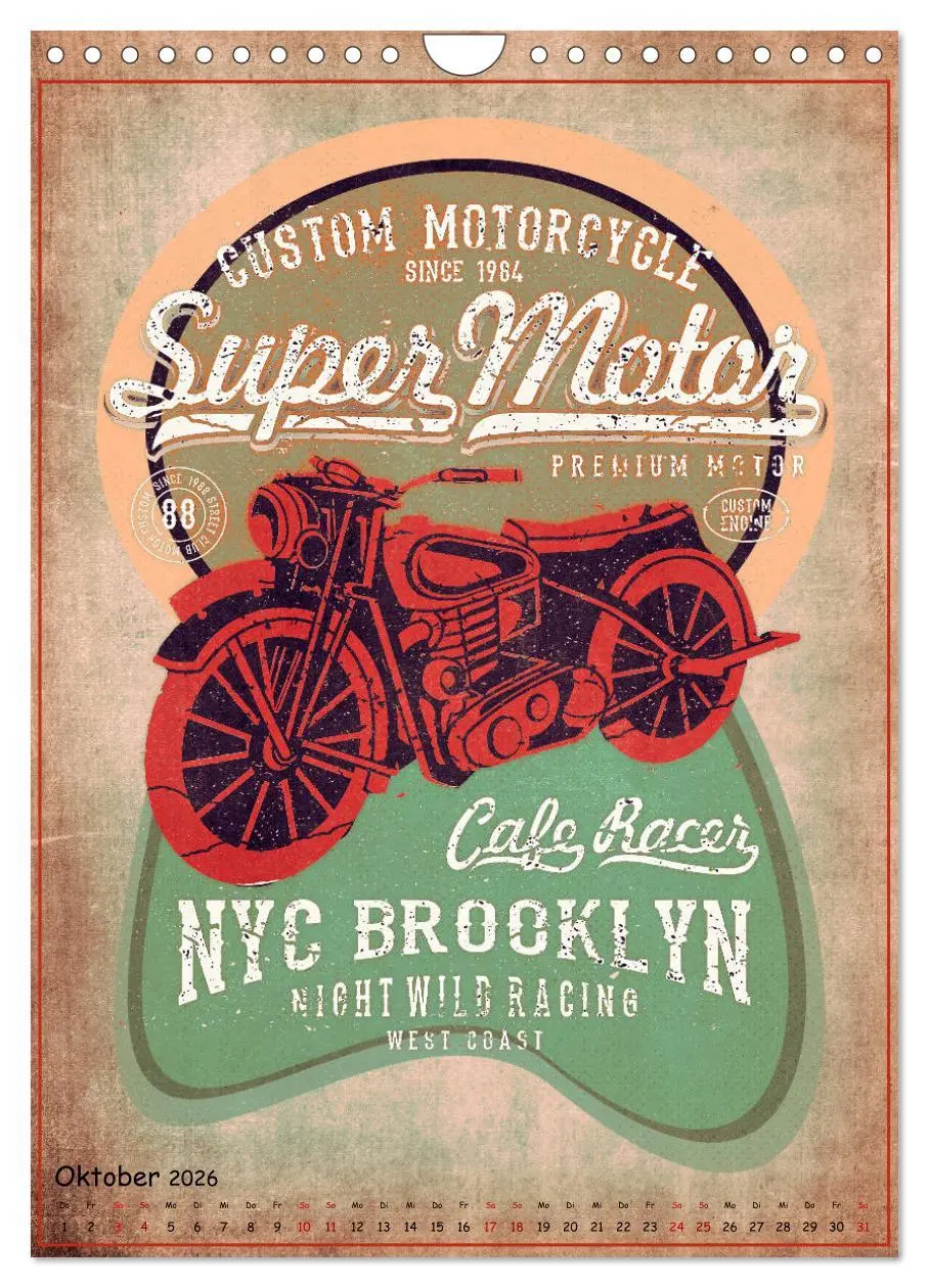 Bild: 9783516377057 | Motorrad Nostalgie (Wandkalender 2026 DIN A4 hoch), CALVENDO...