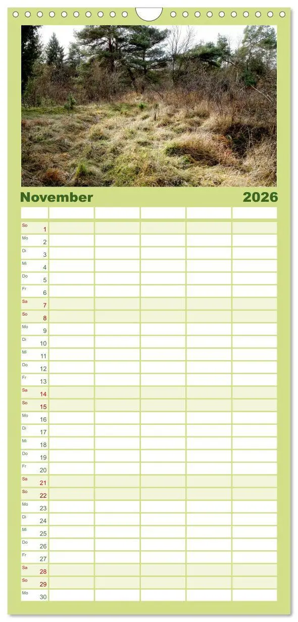 Bild: 9783516517057 | Familienplaner 2026 - Jahreszeiten mit 5 Spalten (Wandkalender, 21...