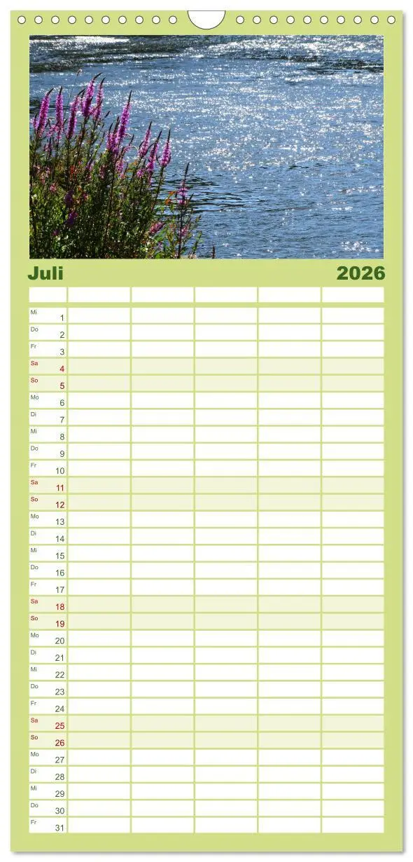 Bild: 9783516517057 | Familienplaner 2026 - Jahreszeiten mit 5 Spalten (Wandkalender, 21...