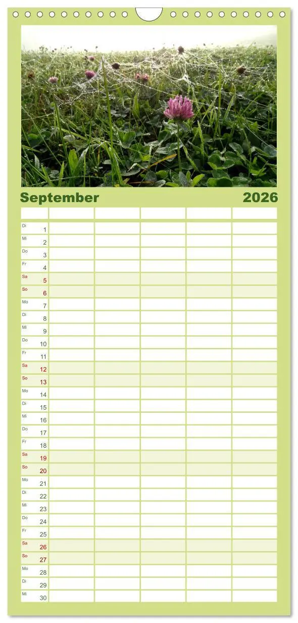 Bild: 9783516517057 | Familienplaner 2026 - Jahreszeiten mit 5 Spalten (Wandkalender, 21...