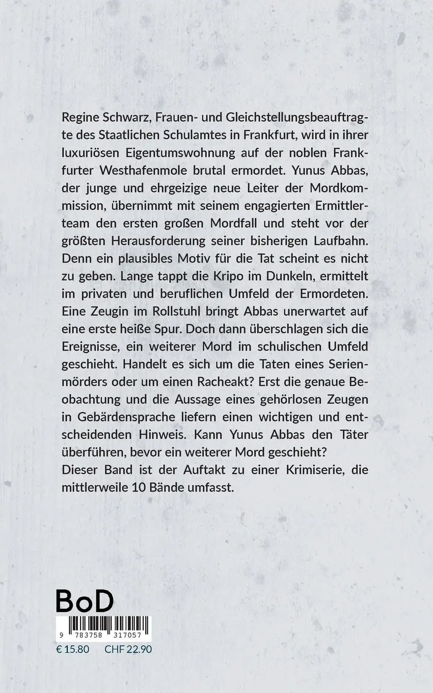 Rückseite: 9783758317057 | Mord Macht Schule | Ein Frankfurt-Krimi | Dieter Kaufmann | Buch