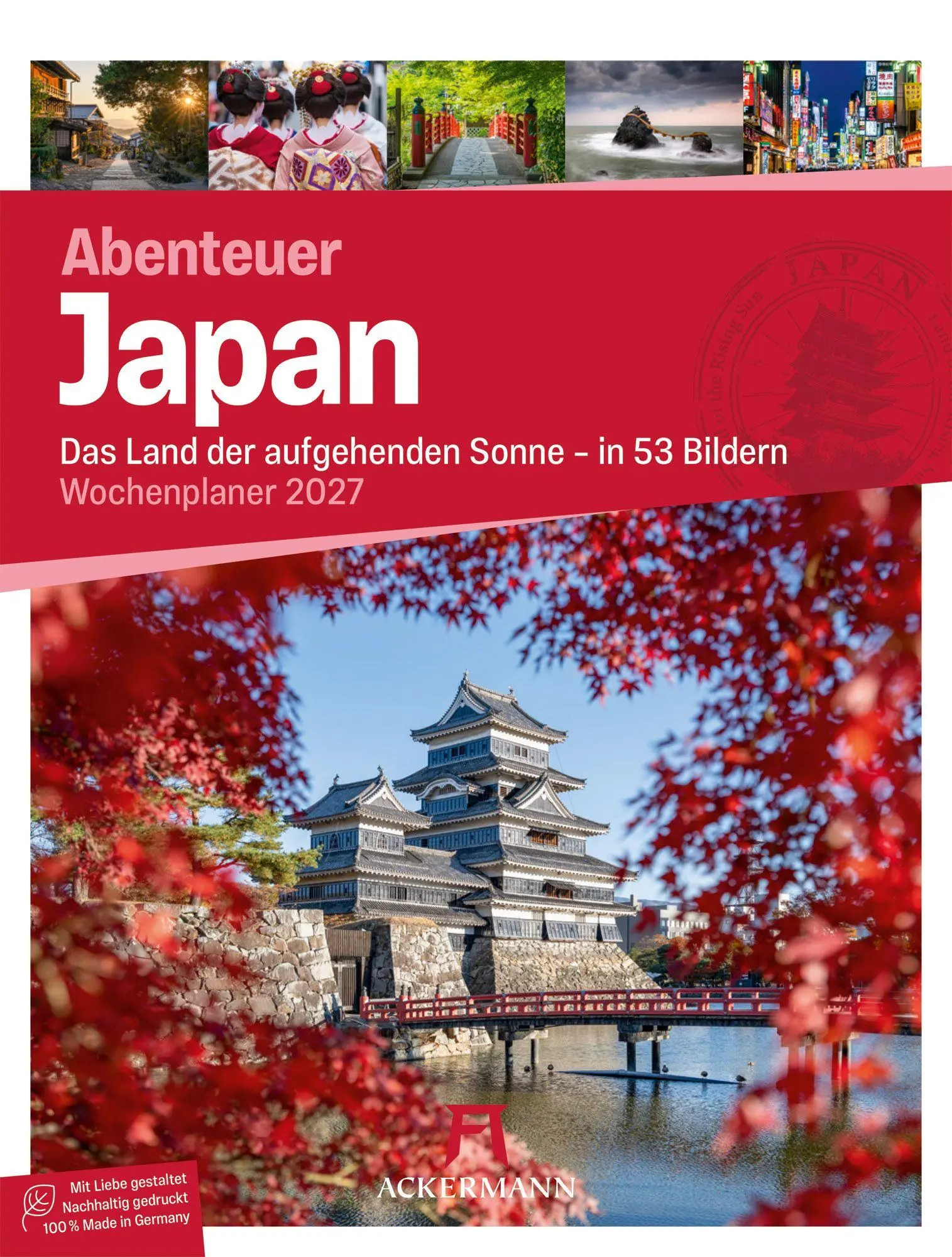Cover: 9783838437057 | Japan Wochenplaner Kalender 2027 Das Land der aufgehenden Sonne | GmbH