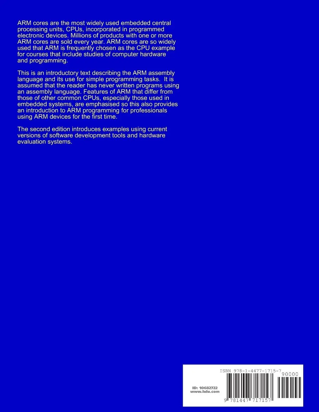Rückseite: 9781447717157 | ARM Assembly Language - an Introduction (Second Edition) | Gibson