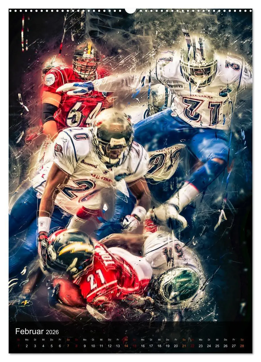 Bild: 9783516367157 | American Football - einfach faszinierend (Wandkalender 2026 DIN A2...