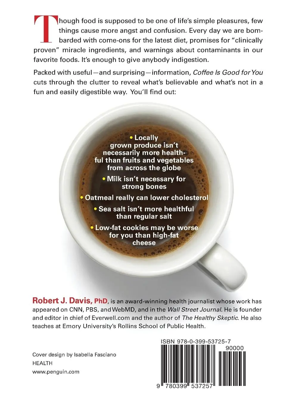 Rückseite: 9780399537257 | Coffee is Good for You | Robert J. Davis | Taschenbuch | Englisch