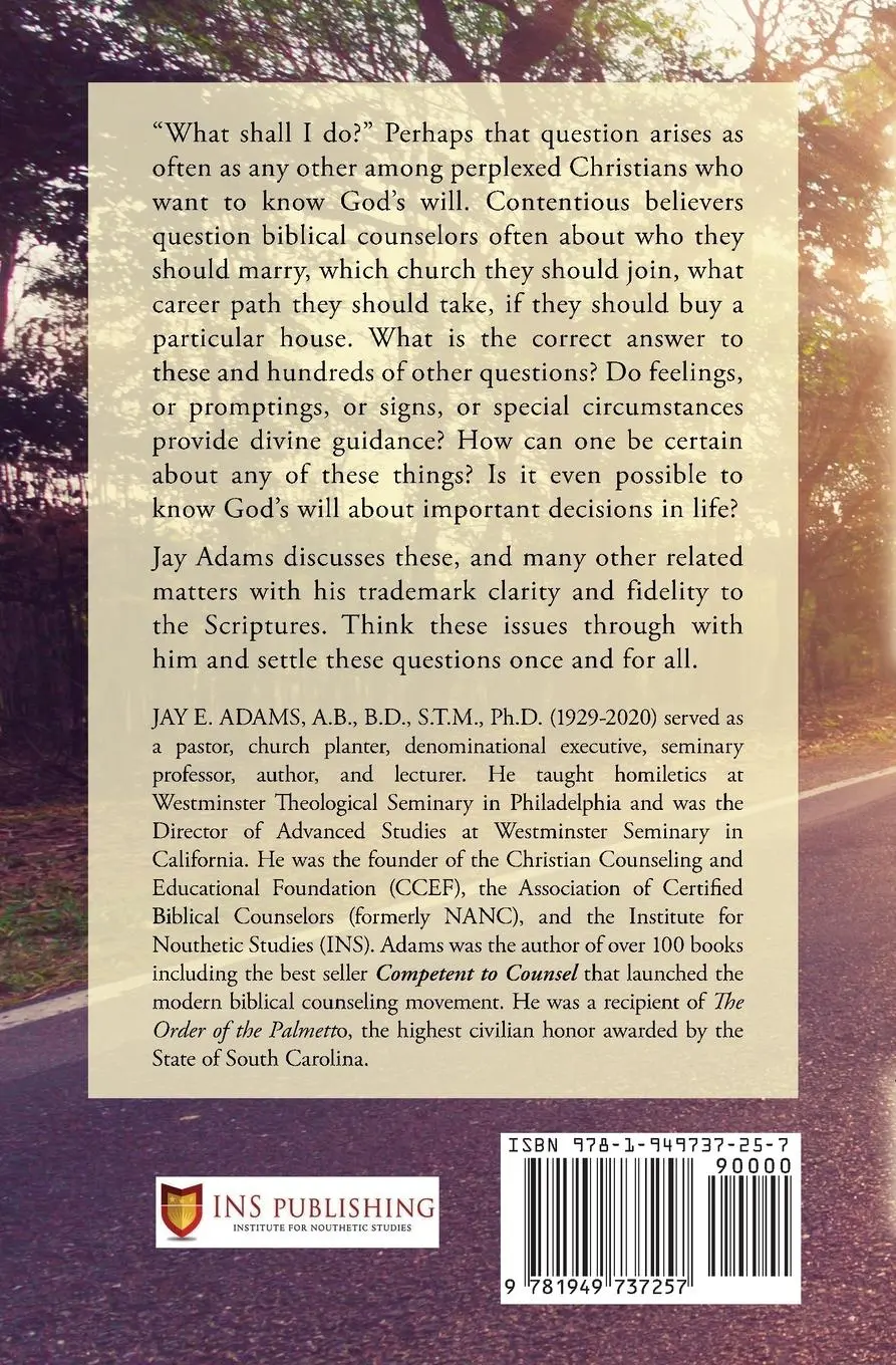 Rückseite: 9781949737257 | The Christian's Guide to Guidance | Jay E. Adams | Taschenbuch | 2020