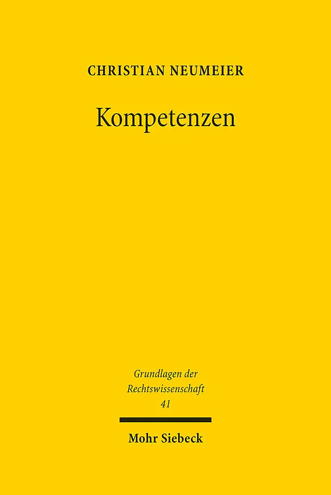 Cover: 9783161607257 | Kompetenzen | Zur Entstehung des deutschen öffentlichen Rechts | Buch