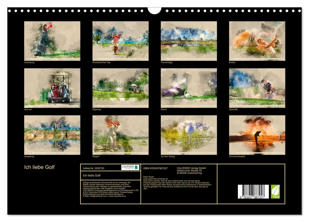 Bild: 9783457887257 | Ich liebe Golf (Wandkalender 2026 DIN A3 quer), CALVENDO...