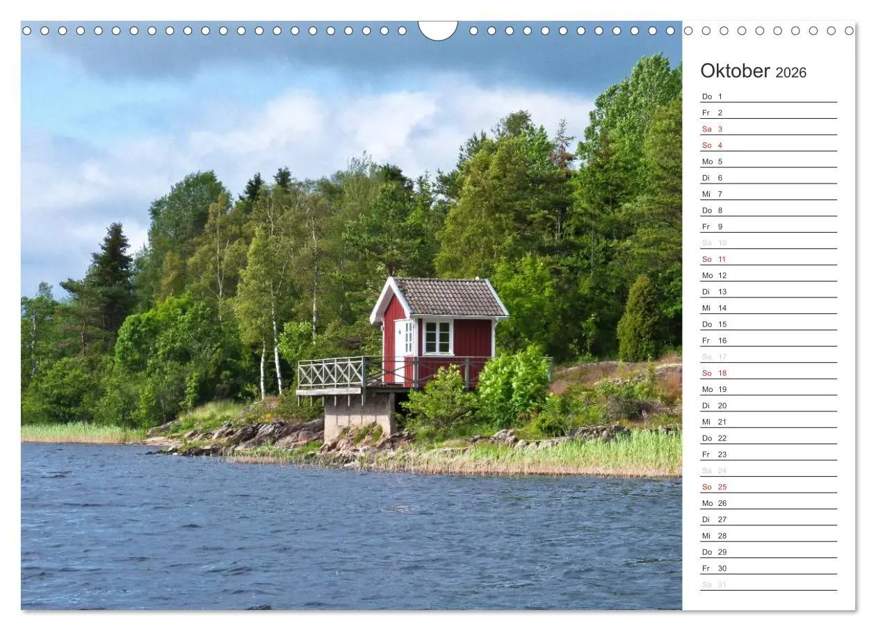 Bild: 9783516047257 | Unterwegs in Schweden (Wandkalender 2026 DIN A3 quer), CALVENDO...