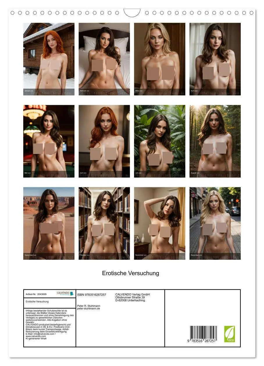 Bild: 9783516287257 | Erotische Versuchung (Wandkalender 2026 DIN A3 hoch), CALVENDO...