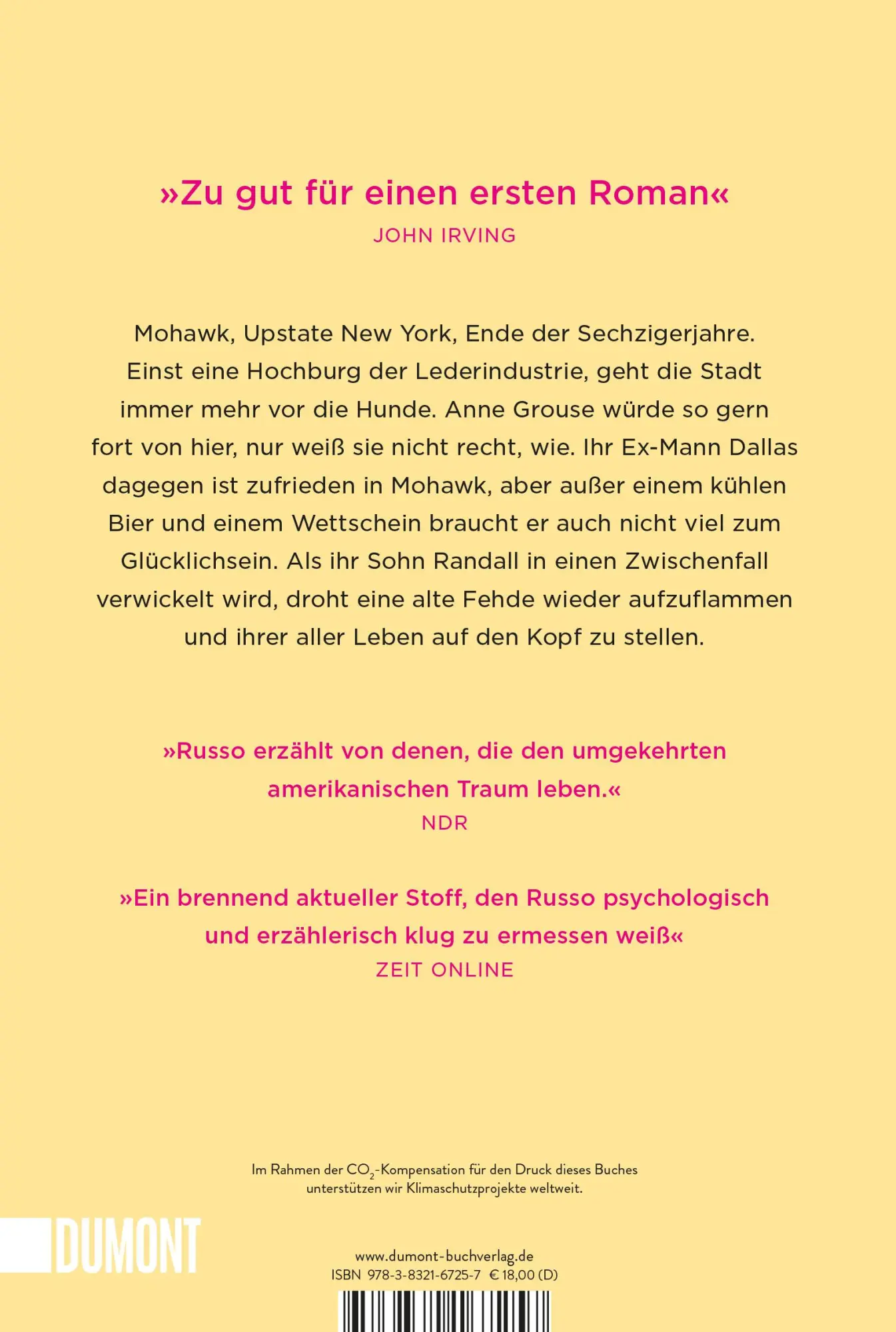 Rückseite: 9783832167257 | Mohawk | Roman | Richard Russo | Taschenbuch | 496 S. | Deutsch | 2024