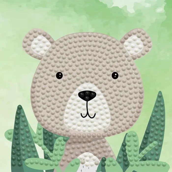 Bild: 4895225927357 | DIAMOND DOTZ - Diamond Painting Mini Wald Bär | Kit (Bastelset) | 2025