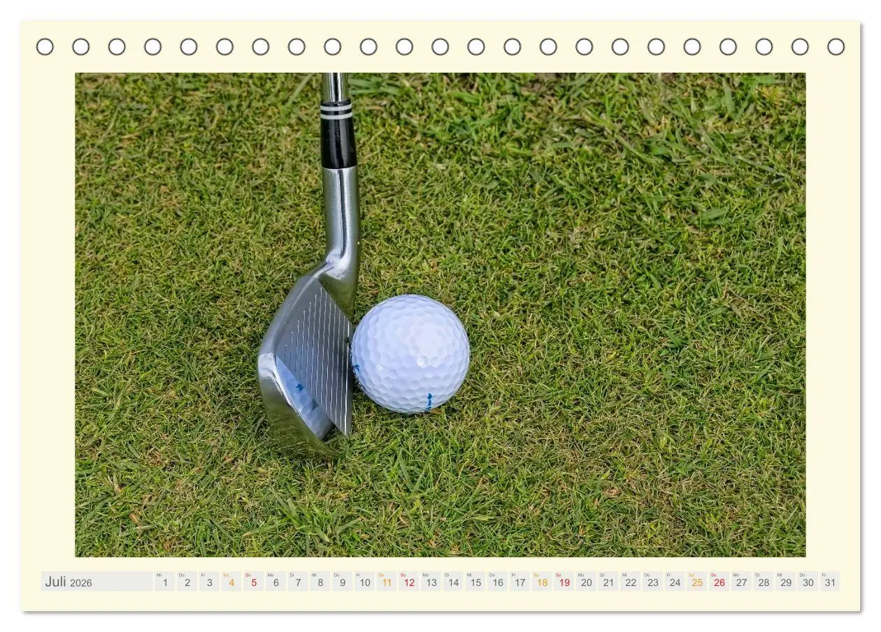 Bild: 9783516037357 | Golf - meine Leidenschaft (Tischkalender 2026 DIN A5 quer),...